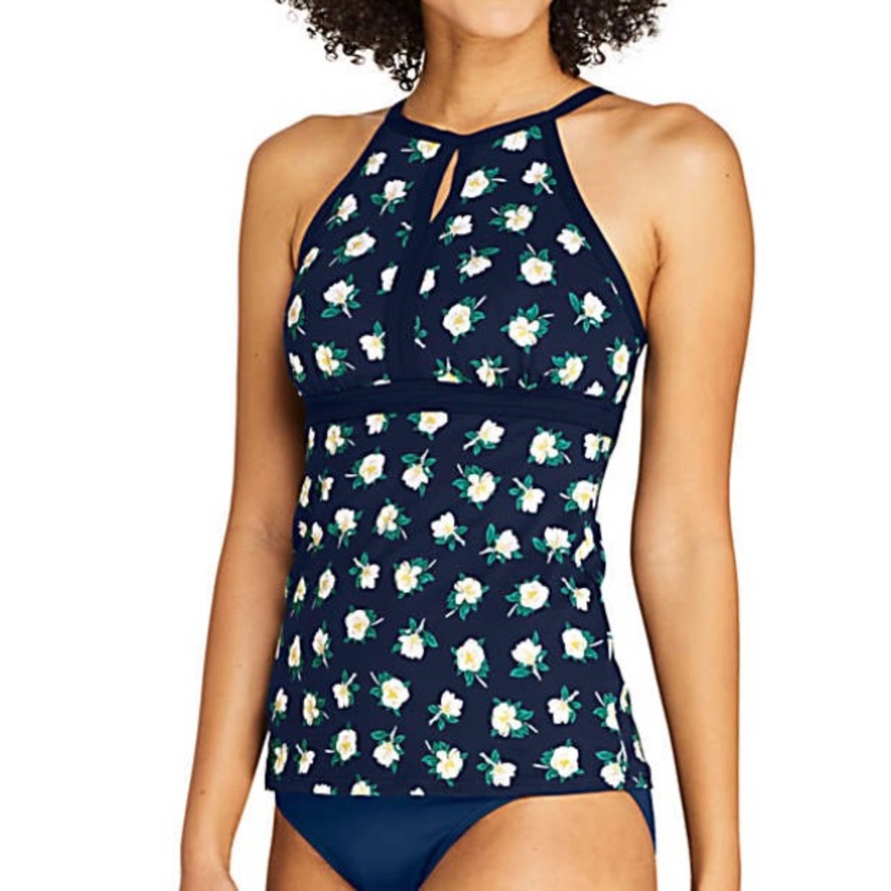 Draper James Keyhole High Neck Tankini Top 12